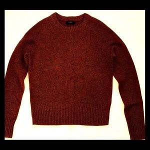 NWOT burnt orange J. Crew crop sweater